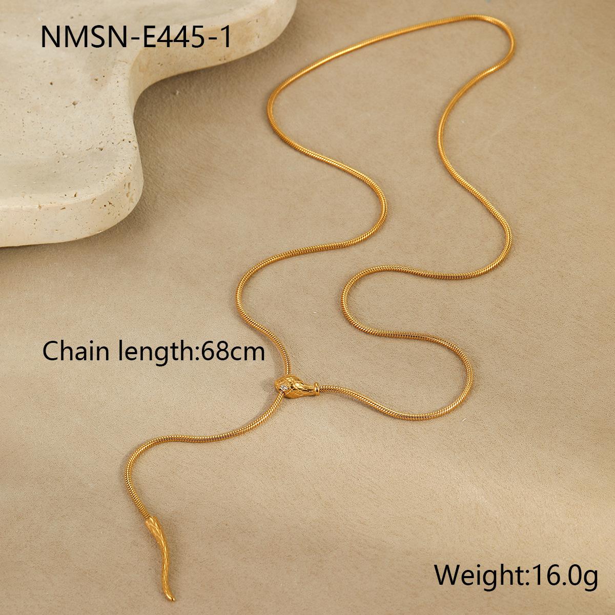 GEMCHIC Women s 18K Gold Plated Snake Bone Chain Necklace Stainless Steel Serpent Pendant Choker Elegant Fashion Jewelry