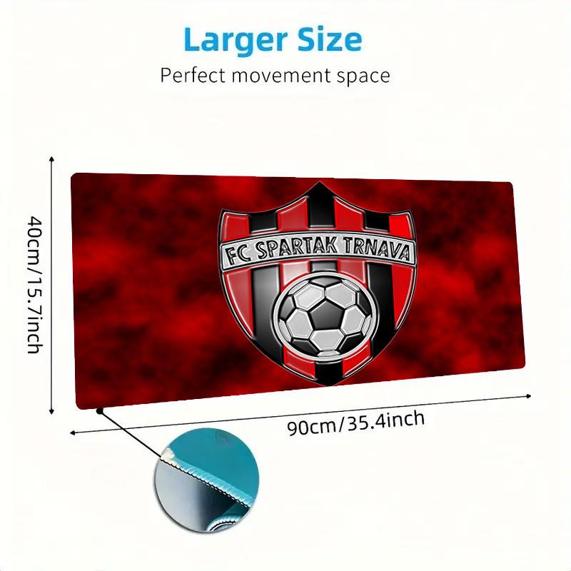 FC Spartak Trnava Mouse Pad, Large Gaming Desk Mat, Non-slip XXL Mousepad for Laptop & Tablet, Mini PC Playmat with Stitched Edges