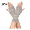 Elegant Winter Arm Warmers Women Ribbed Wrist Warmers, Stretchy Cable Knitted Fingerless Gloves, Stylish Fall Layering Sleeves Soft Warm Mitten, Half