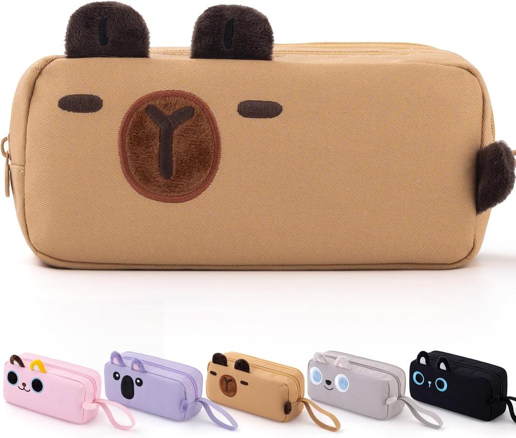 Cute Animal Pen Bag Adorable Animal Pattern Pencil Case Cartoon Pen Bag 3d Embroidered Embroidered Stationery Bag For School