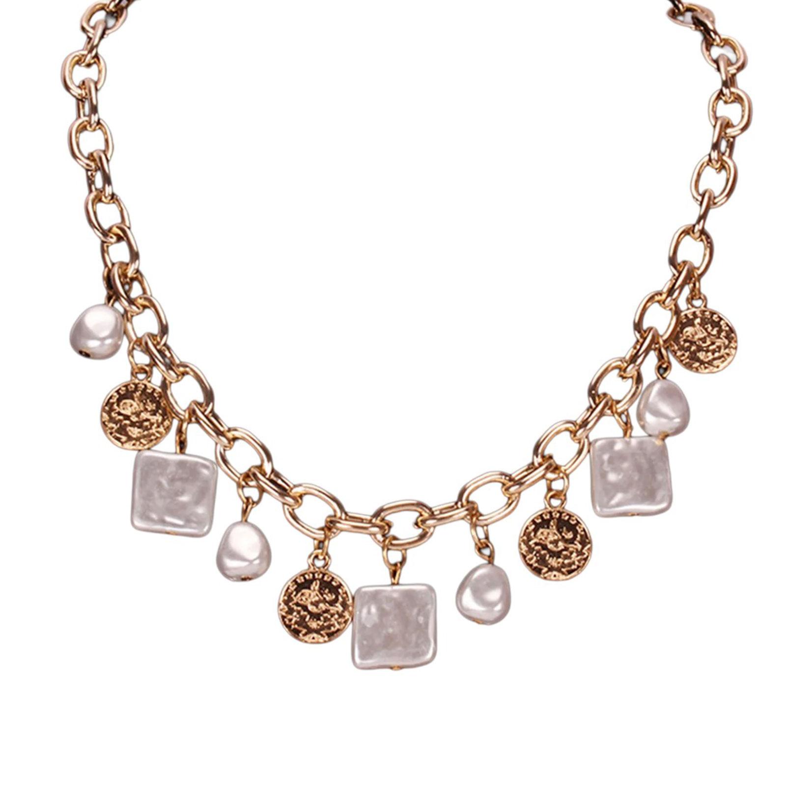 

Fashionable Necklace Geometric Pendant Necklace Stylish Irregular Necklace Alloy Texture Suitable for Fashion Lover золотой