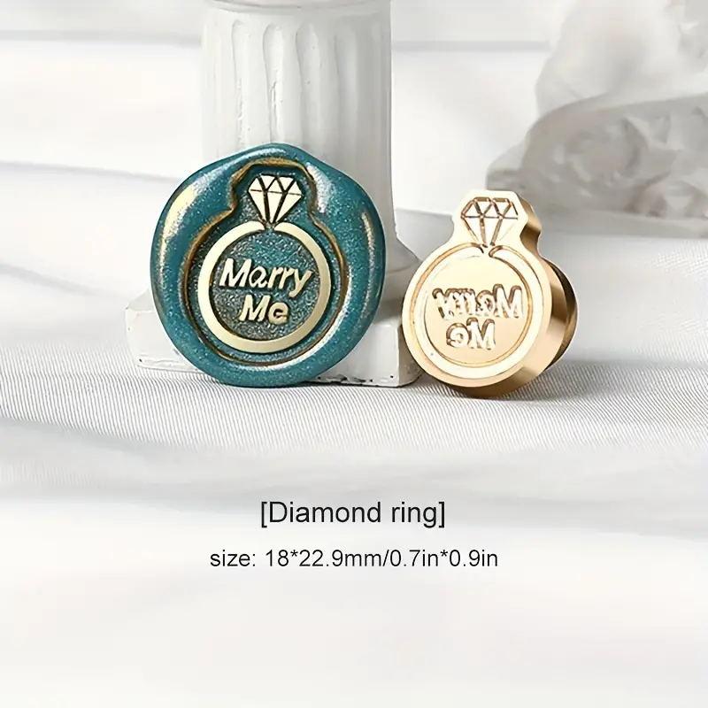 1pc 3D Shaped Embossed Stamp Heads Literary Series Wax Seal Stamps Fire Paint Stamps for Decorating Invitations Sealing Wax