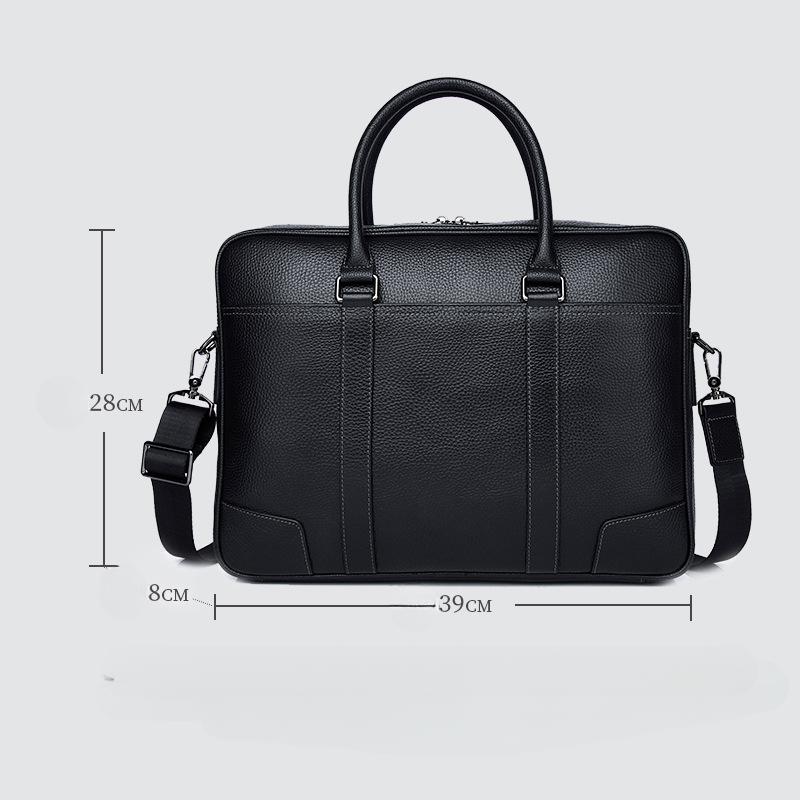Men's Bag Genuine Leather Men's Computer Bag Cowhide Travel Briefcase Large Capacity