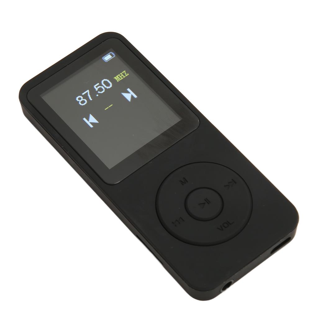 נגן MP3 עם Bluetooth 5.0 1W 8 אוהם רמקול HD רדיו FM סאונד HiFi ללא אובדן נתונים רב-פונקציונלי נייד MP3 MP4 מוזיקה