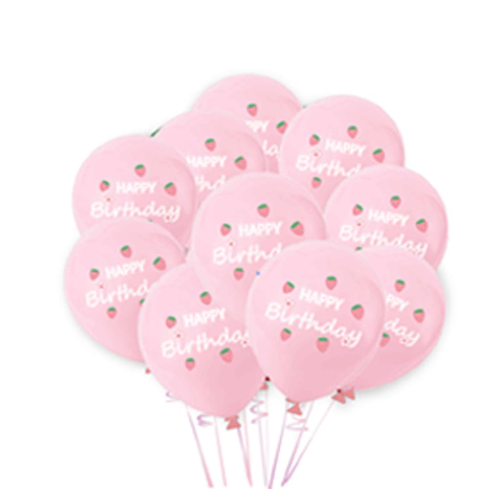 10pcs Strawberry Balloons Fruit Summer Beach Hawaiian Party Watermelon Baloon Kids Girl Birthday Party Ballon Festival Globos