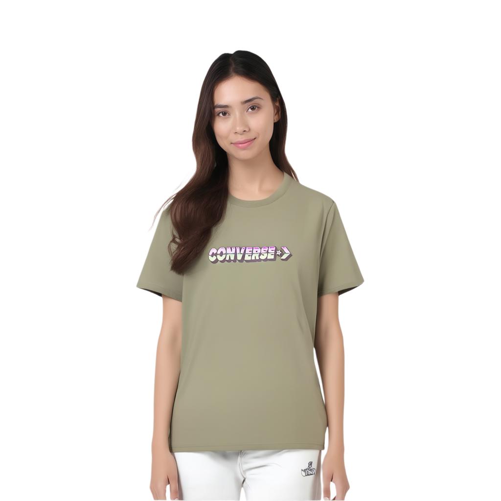 Converse MAJICA Graphic T Shirt Unisex Green 10026416-A03