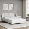 VidaXL Lit avec Matelas, Lit Rembourré avec Coussin de Tête de Lit, Lit Double, Lit Adulte, Meuble de Chambre à Coucher 3208783