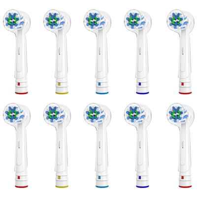 Dealswin Electric Toothbrush Replacement Brush Set for Braun Rotating Plaque Home Includes Color Rings Oral-B EB50, Multi-Action Brush, Removal,