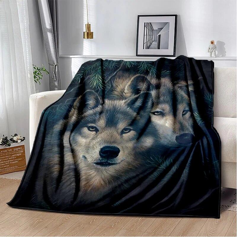 

Фланелеві ковдри Art Fantasy Wolf Прикраси для дому та затишні пледи для постільної білизни, дивана та подарункові ковдри для пікніка 150cm x 200cm