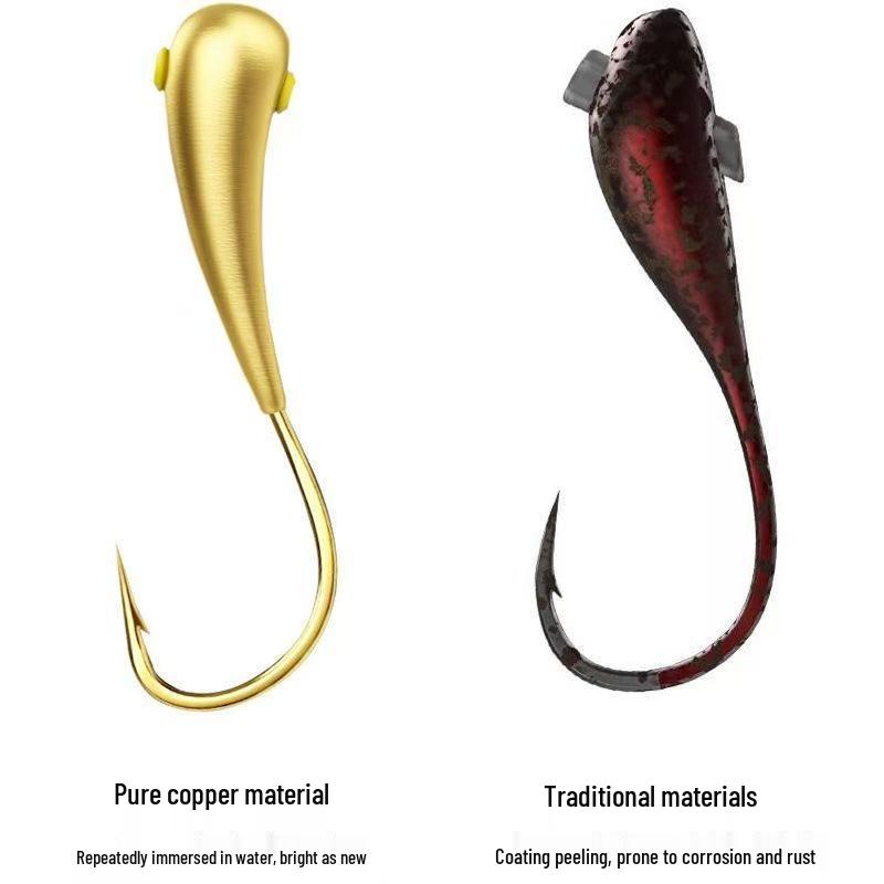 Enhanced Quick Attack Fishing Hook with Improved Lead Head Lure for Mandarin Fish and Bass