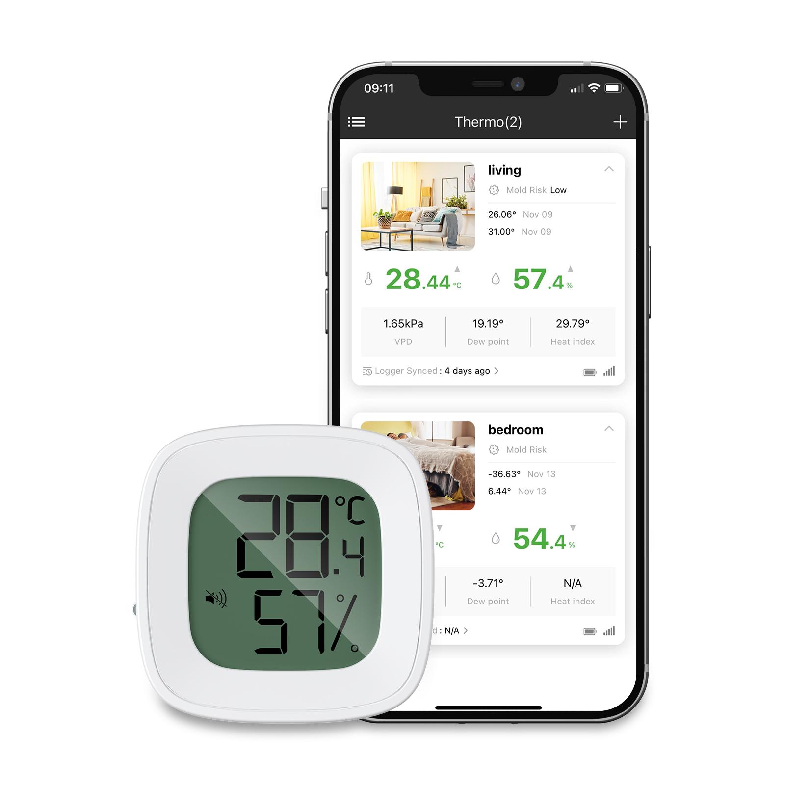 ORIA Обновление Bluetooth Термометр 2PCS/1PC Гигрометр Беспроводной Уличный Термометр Умный Дом Датчик Температуры и Влажности