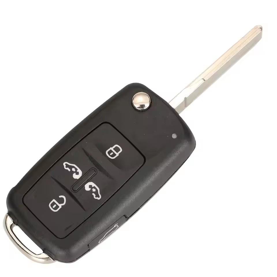 4/5 Buttons Car Key Case Shell For Vw/Volkswagen Sharan Caddy Eos Golf Jetta Beetle Polo Up Tiguan Touran Folding