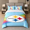 3Pcs Bedding SetPittsburgh Steelers Soft Bed Sheet and Two Pillowcases Home Bedroom Decor