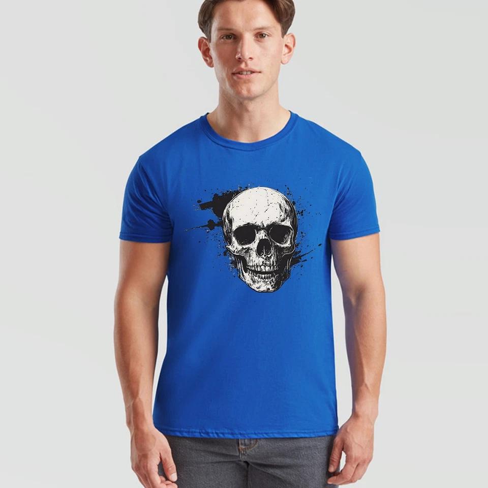 Skull Art Graphic Mens T-Shirt Womens Tee Grunge Gothic Unisex Tee 3 L