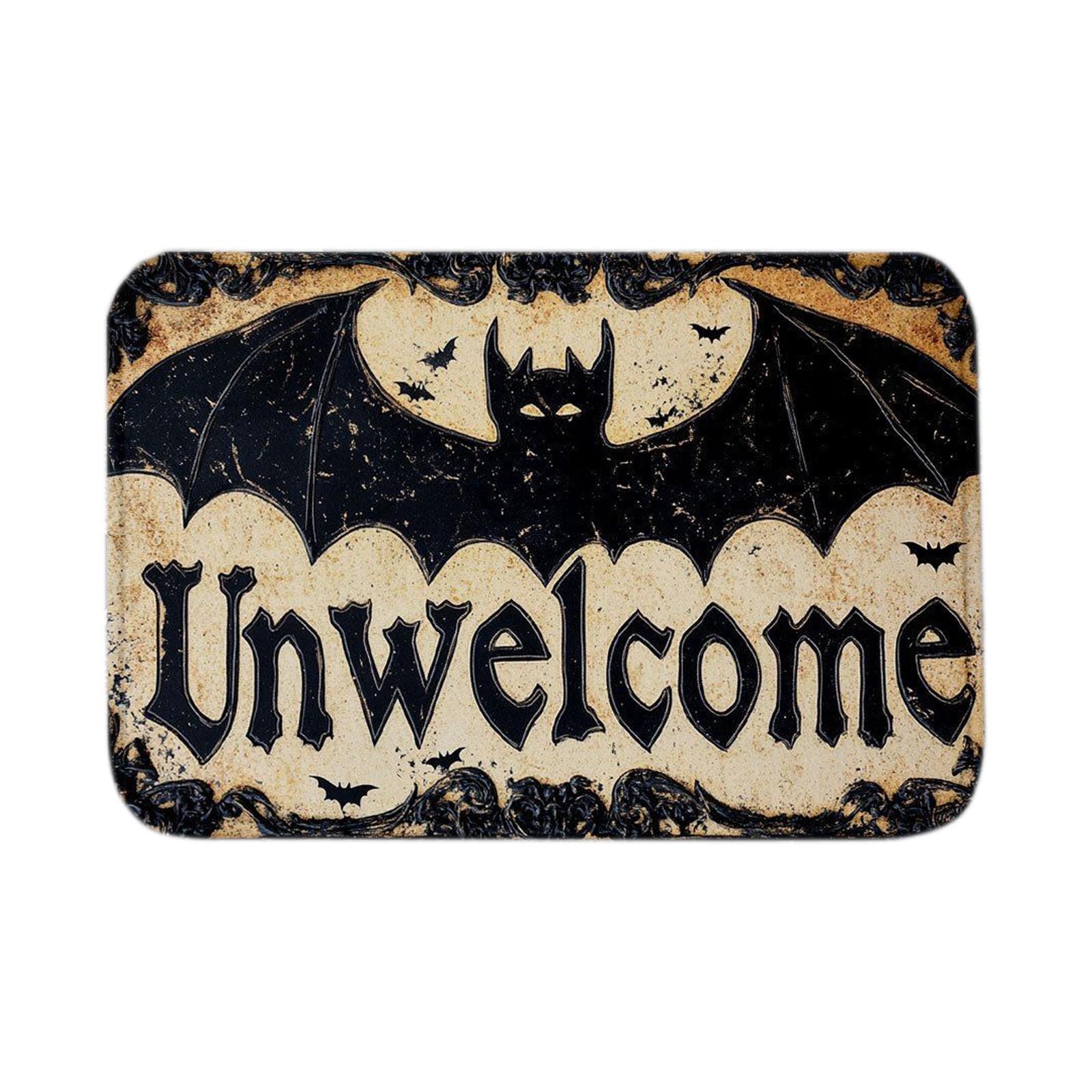 

Хэллоуин Ужас Кристальный Вельвет Коврик для Пола, Летучие Мыши Тыква, Прихожая Вход, Входной Коврик для Пола One Size