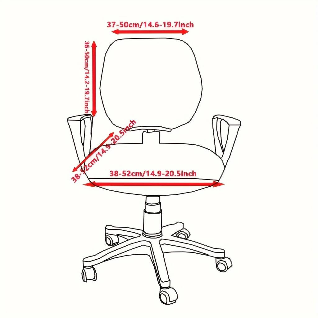 Plain Spandex Stretchable Desk Office Computer Chair Seat Covers Washable Rotating Backrest Cushion Pets Protectors Slipcover