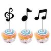 Musical Theme Party Decoration Quaver Shaped Cake Insert Safe Paper Craft Eighth Note Toppers For Dessert Display