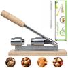 Heavy Duty Pecan Nut Cracker Tool , Wood Handle Base Stainless Steel Nutcracker for Walnuts Pecans Hazelnuts