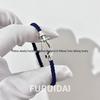 Fei Jia Horseshoe & Eight-Character Buckle Diamond Nylon Bracelet for Couples