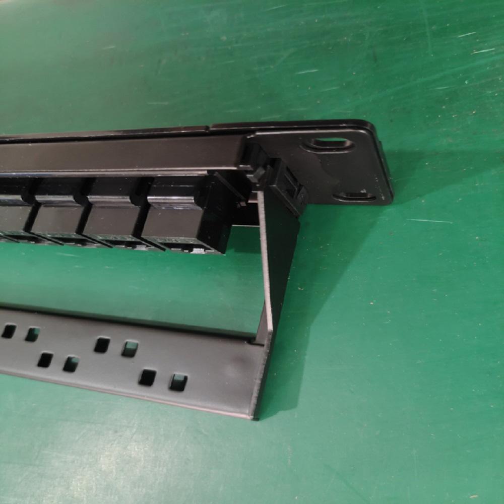 Pass Through Patch Panel 24 Ports Cat6 RJ45 19" Rack Mount Punch Down Keystone