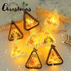 Glowing Snow House Tabletop Ornaments Christmas Led Night Lights Windows Display  New Year Decorations Festival Atmosphere