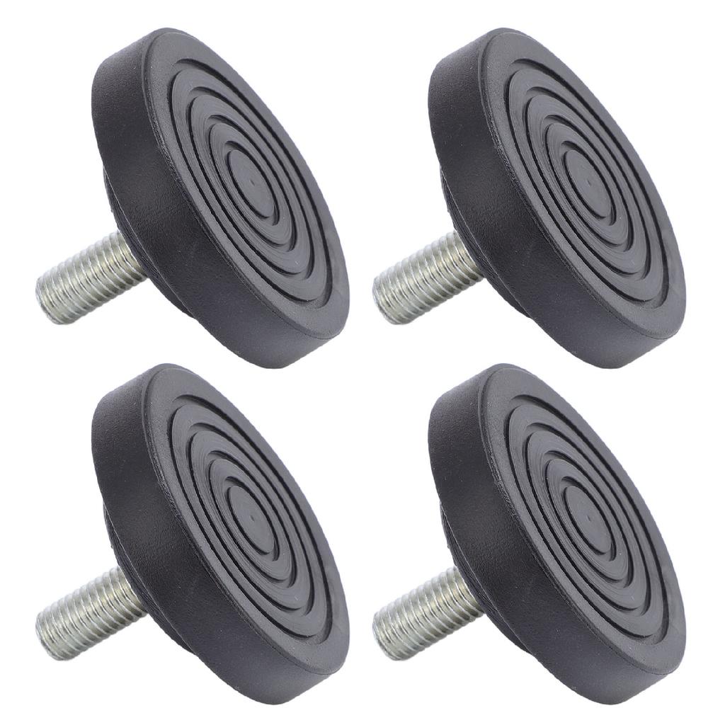 4pcs Screw On Rubber Feet for Furniture Adjustable M10 Thread Furniture Pad Legs for Table Chair Sofa Diameter 58mm