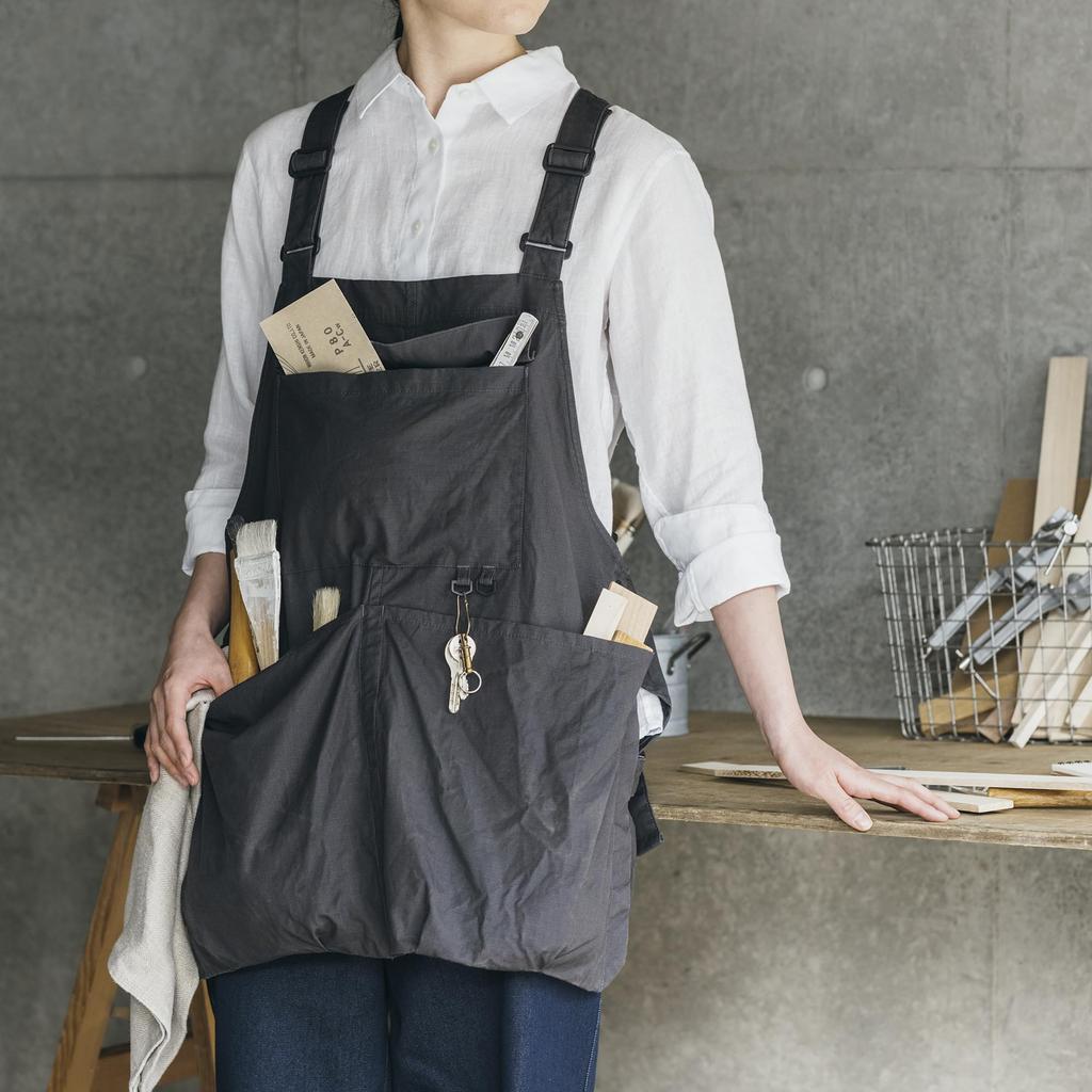 MUJI Outdoor Apron made from material Free khaki 84294624 flame-retardant - size, beige,