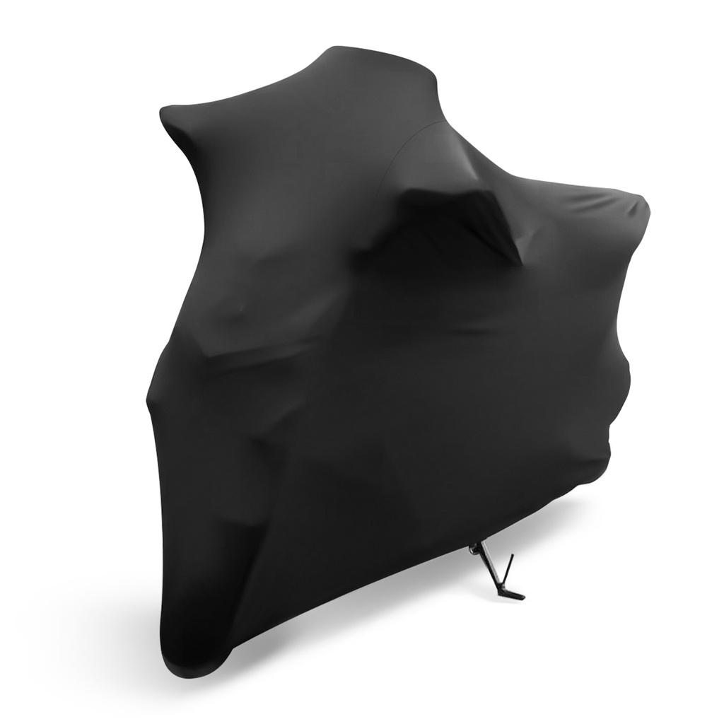 M-3XL Elastic Fabric Motorcycle Scooter Cover Sunshade Anti-UV Motorbike Dust-proof Covers Indoor Outdoor Protection Black