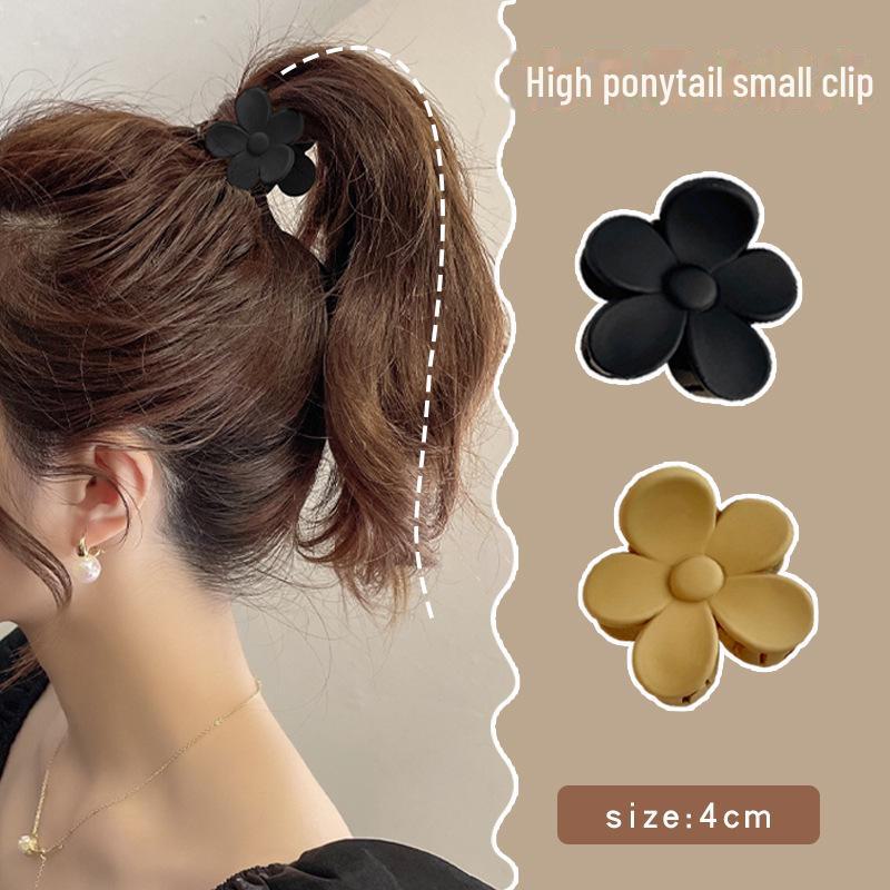 Frosted Flower Anti-Collapse High Ponytail Claw Clip
