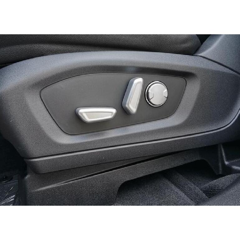 Seat Adjustment Button Switch Trim 5PCS For Ford Explorer - Matte Silver