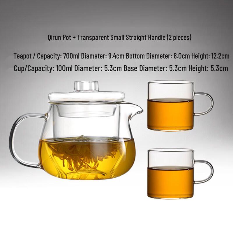 Yura Chinese Style Thickened Glass Teapot with Infuser - 400ML