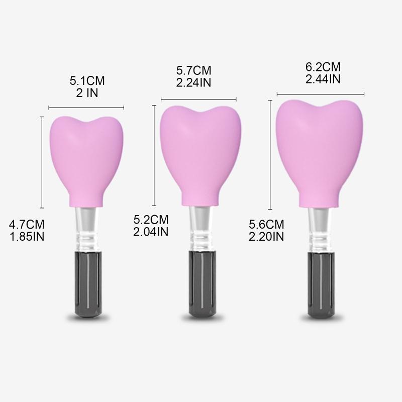 Makeup Brush Covers 6Pcs Eyeshadow Brushes Organizer Protector Cap for Women Outdoor Traveling Portable Heart Shape Supplies
