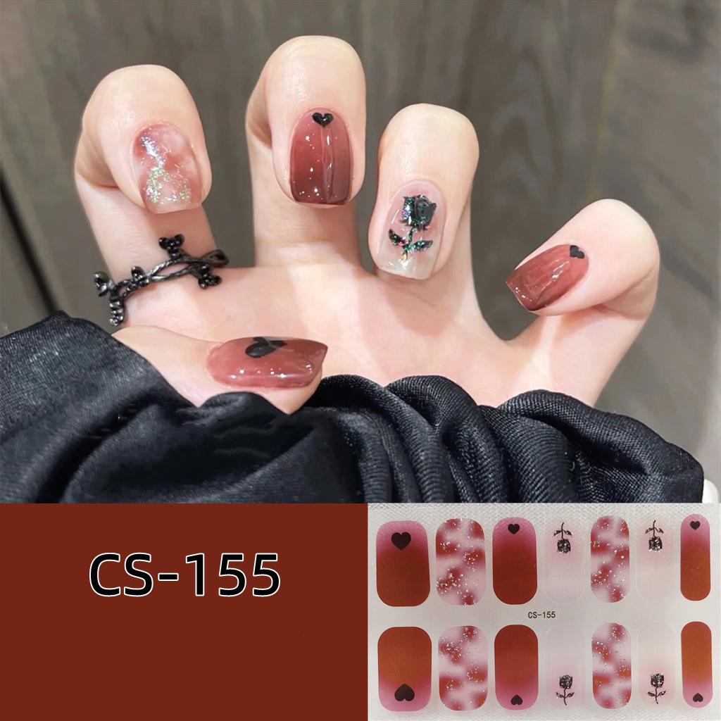 CS voděodolný nepečlivý gelový lak na nehty film vše nalepit japonský a korejský vítr malá červená kniha stejný film na nehty papír film na nehty papír