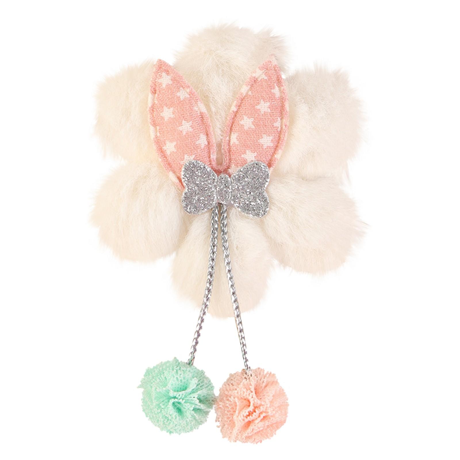 

Мягкий плюшевый цветок с бантом, сетчатый шарик, аппликации для самостоятельной одежды, шляп, обуви, игрушек, шитья, заплаток для головных уборов ручной работы, декора One Size белый