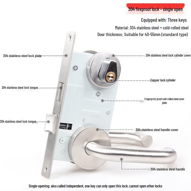 Suofu 304 Stainless Steel Universal Fire Door Lock