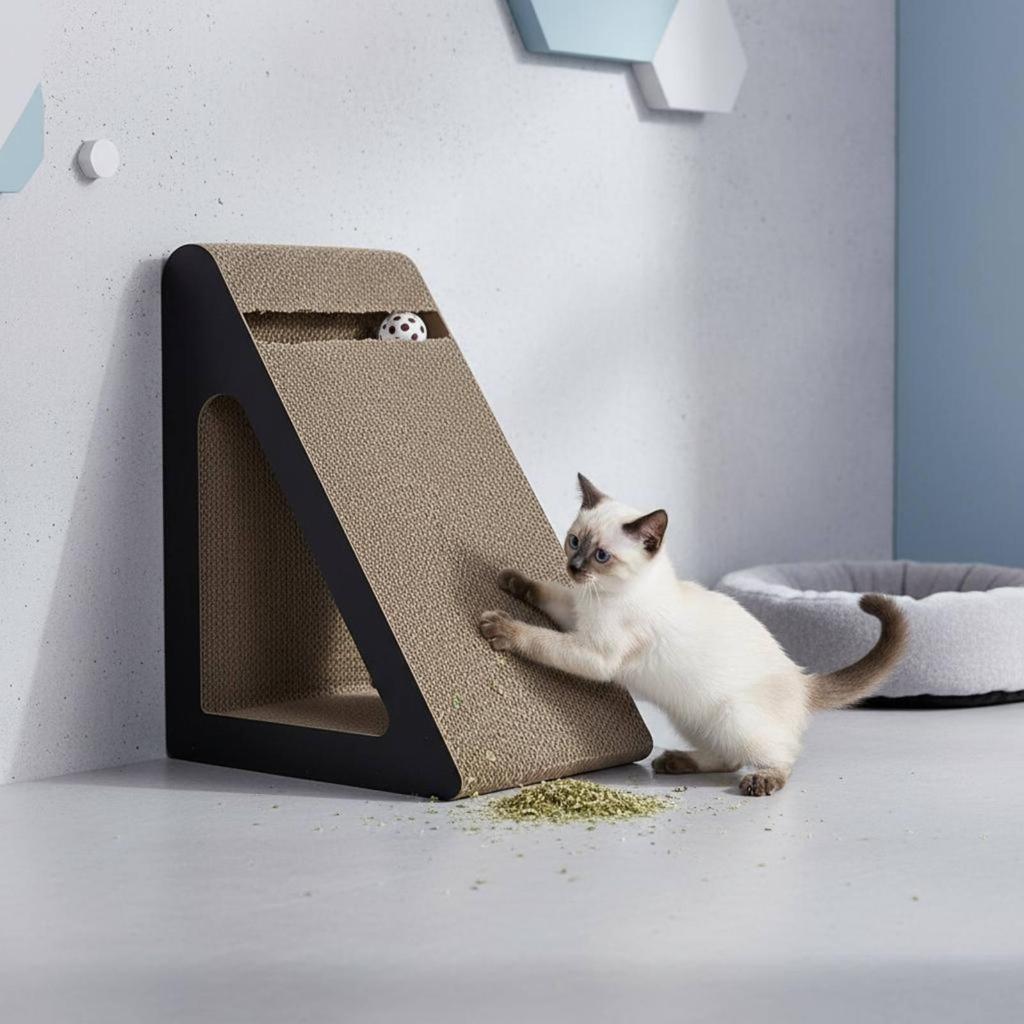 Triangle Cat Scratcher Wear-Resistant Wall Low Dust Cardboard