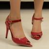 Fashion Low Sandals Woman Leather Large Size Low-heeled Big Fabric Hoof Heels Slides PU Rome Rubber Low Sandals Woman Leather Large Size