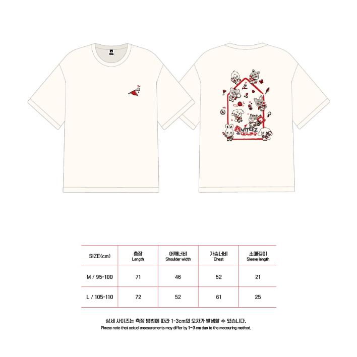 

Предзаказ футболок ATEEZ ANITEEZ IN THE CALLING Cream ver. M size