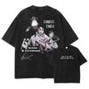 Anime Jujutsu Kaisen Tshirt Vintage Washed Hiromi Higuruma T Shirts Oversized Choso Short Sleeve Retro Mahito Tops Tees Unisex