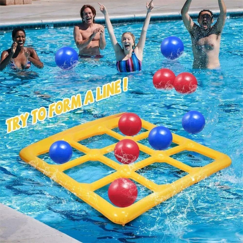 Portable Inflatable Pool Toy Set 6/10 Balls Pool Float Games Set Pool Party Decorations  Backyard