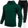 2025 Men's Trendy Hooded Pullover Set: Thick Loose Fit for Autumn/Winter Running