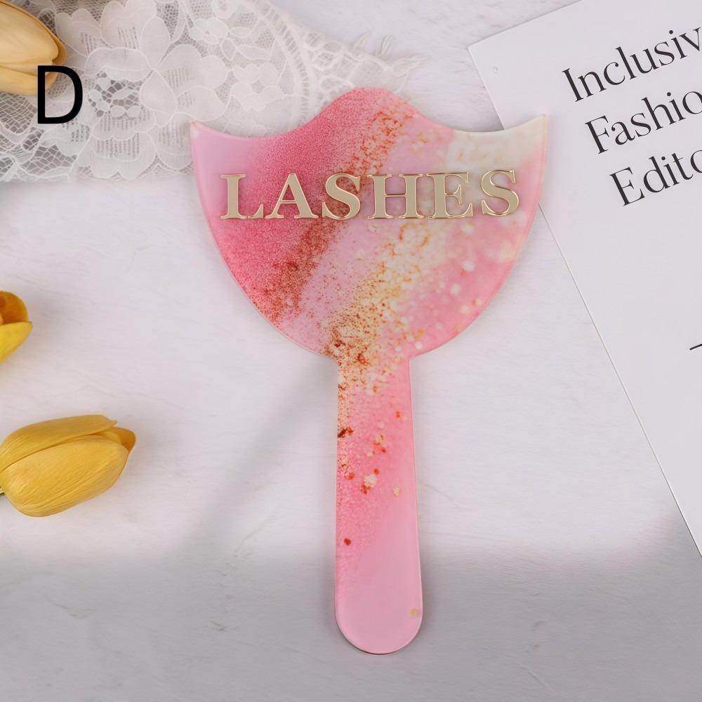 Handheld Eyelash Technician Photo Prop Acrylic Mirror Social Media Lash Beauty Mirror Lash Salon Soft PVC Eyelash Cards