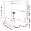 Nightstand Concrete Gray 40 x 35 x 50 cm Particleboard