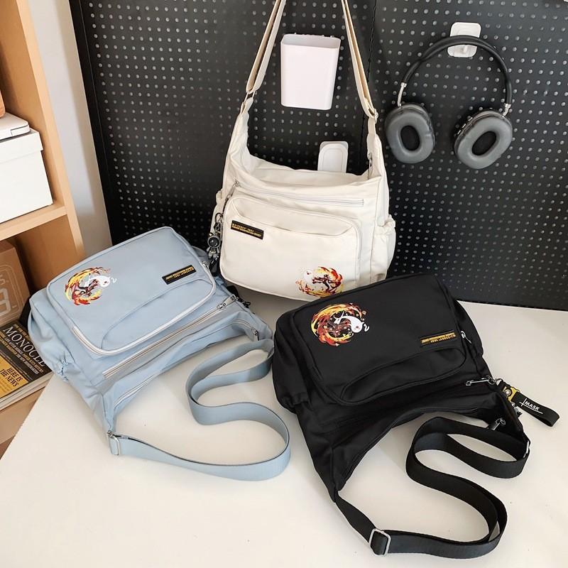Fashionable Casual Shoulder Bag For Couples In Black White And Blue Colors