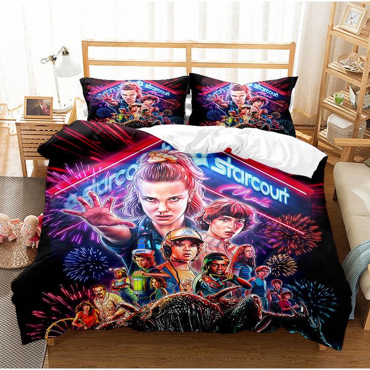 Cute Printed Quilt Cover Pillowcase Three-Piece Set Can Be Made Into Four-Piece 3D Digital Printing