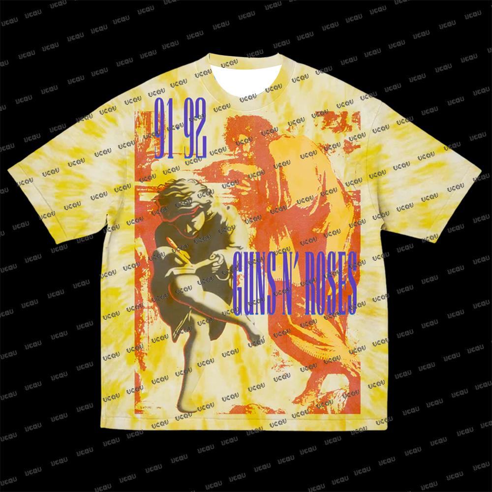 

Guns N’ Roses World Tour Schedule List TShirt Fans Gift T-Shirt Fashion Men and Women Concert Clothing Casual Oversized Top 6XL
