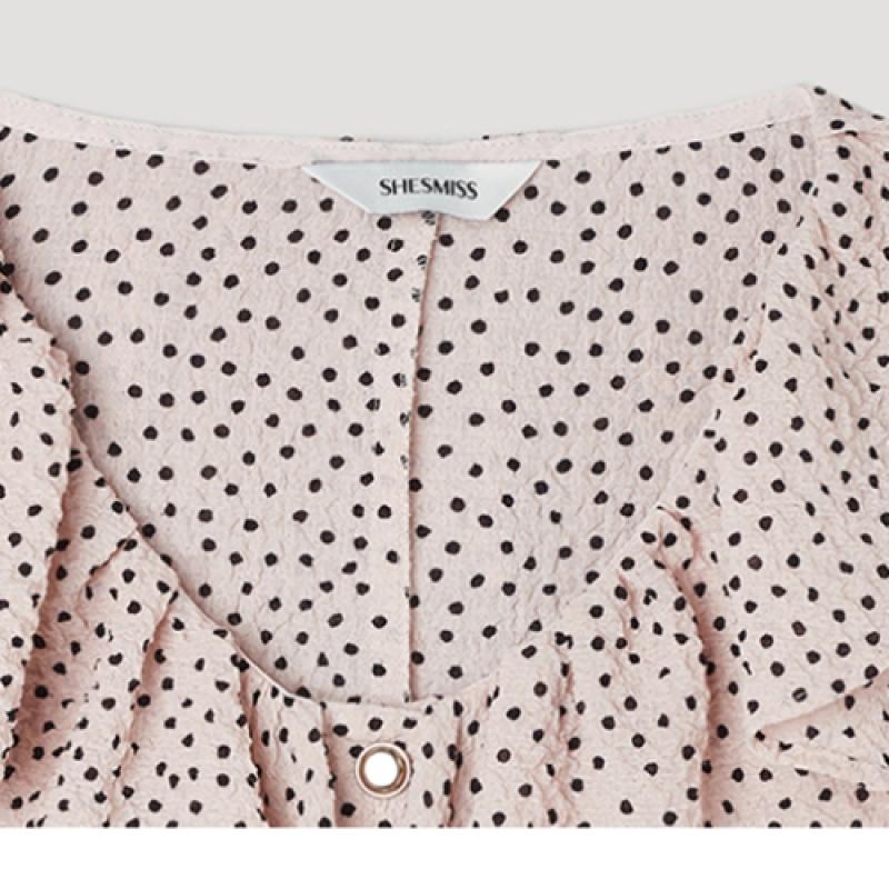 [shs Miss] Frill Half Sleeve Blouse Swwblp21080