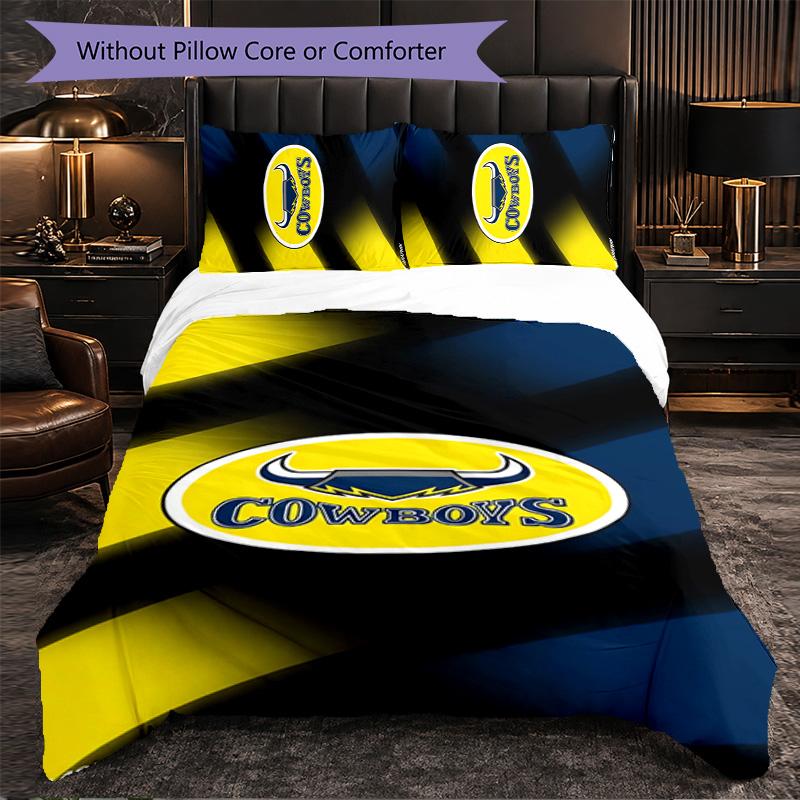 North Queensland Cowboys Muster Mikrofaser 3-teiliges Bettwäsche-Set Dekor Bettbezug-Set Für Schlafzimmer Heimgebrauch