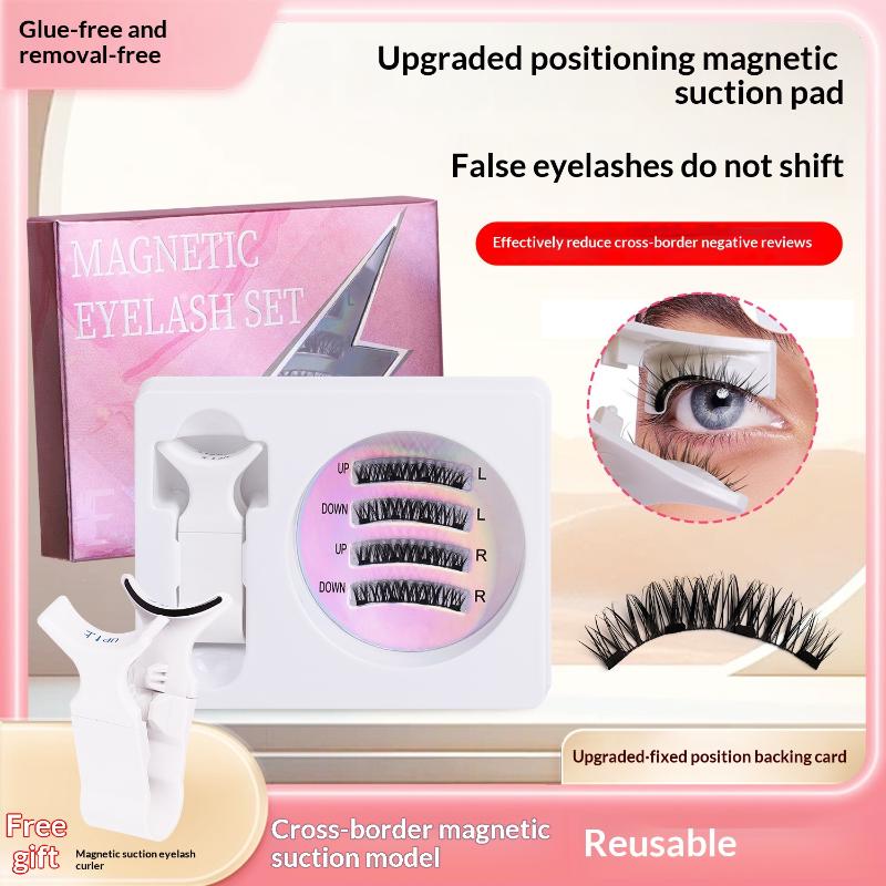 Professionelles Magnetisches Wimpern-Kit 3D-Wimpern Mit Applikator Langes Dichtes Wimpernset Für Abendgarderobe