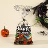 Halloween Clear Candy Bags 50 Pcs BPA Free Plastic Treat Pouches for Kids Party Trick or Treat Gift Giving Decor